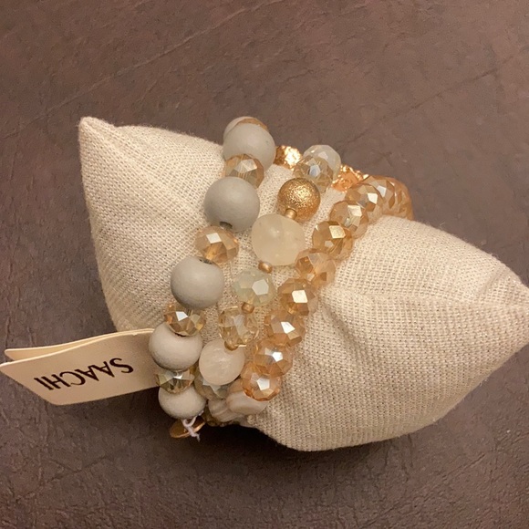 ⚜️Saachi Genuine Agate Stone Druzy Bead Bracelet! - Picture 4 of 6